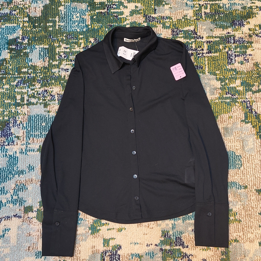 Abercrombie & Fitch Classic Black Button-Down Shirt